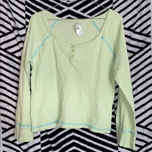 Light green button up long sleeve